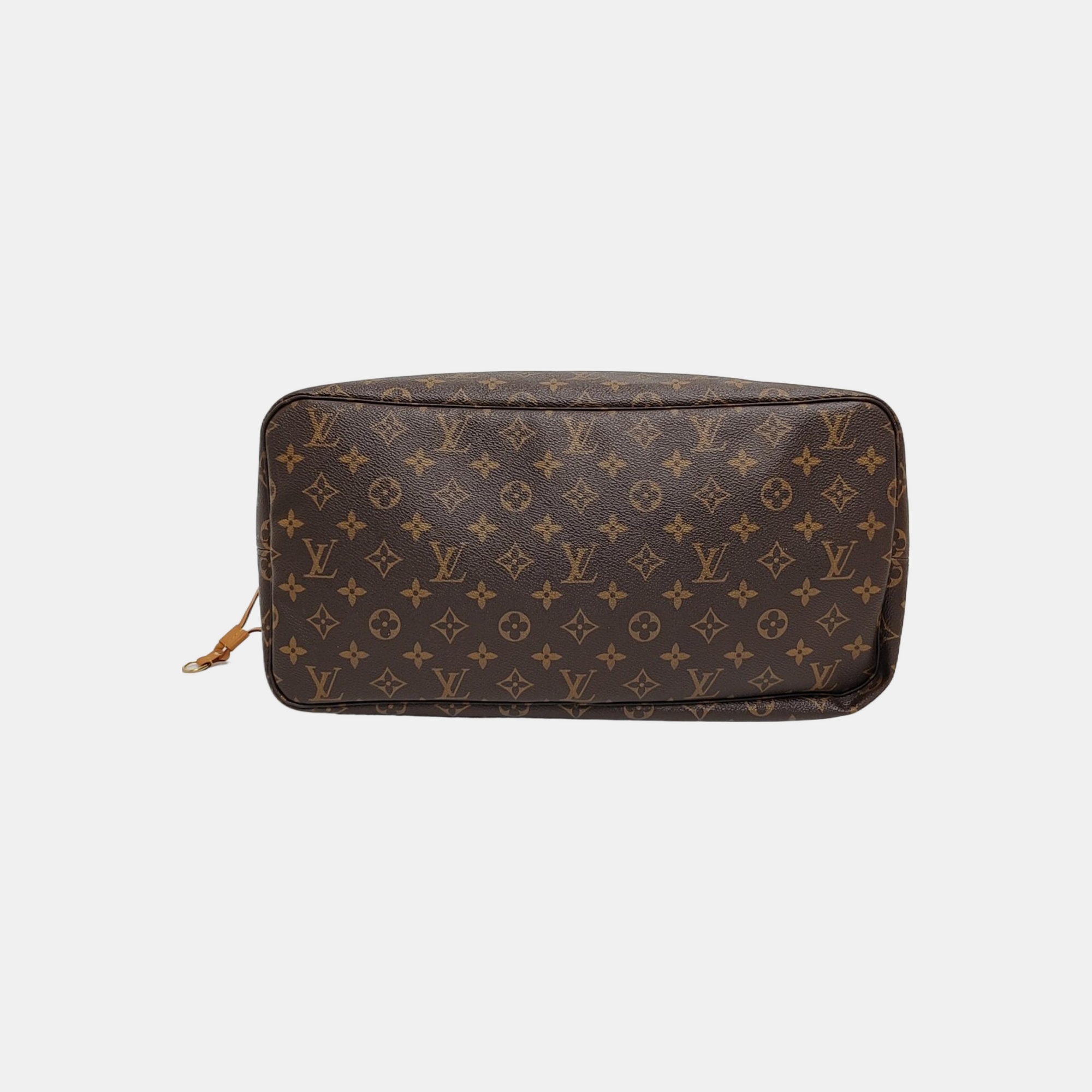 Authenticated pre-owned  NEVERFULL GM Monogram Coated Canvas Brown - Tote Bag at Looply