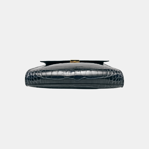 Clic 16 Shiny Porosus Crocodile Blue