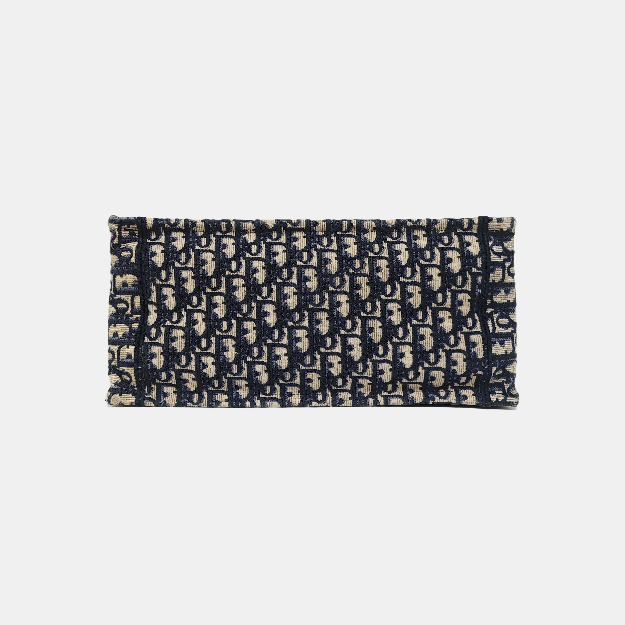 Book Tote Medium Oblique Canvas Blue