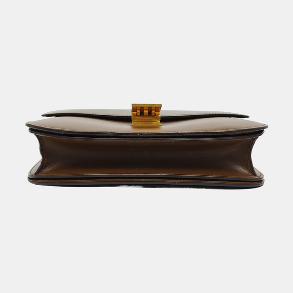 Authenticated pre-owned  CLASSIC BOX Medium Calfskin Brown - Crossbody Bag at Looply
