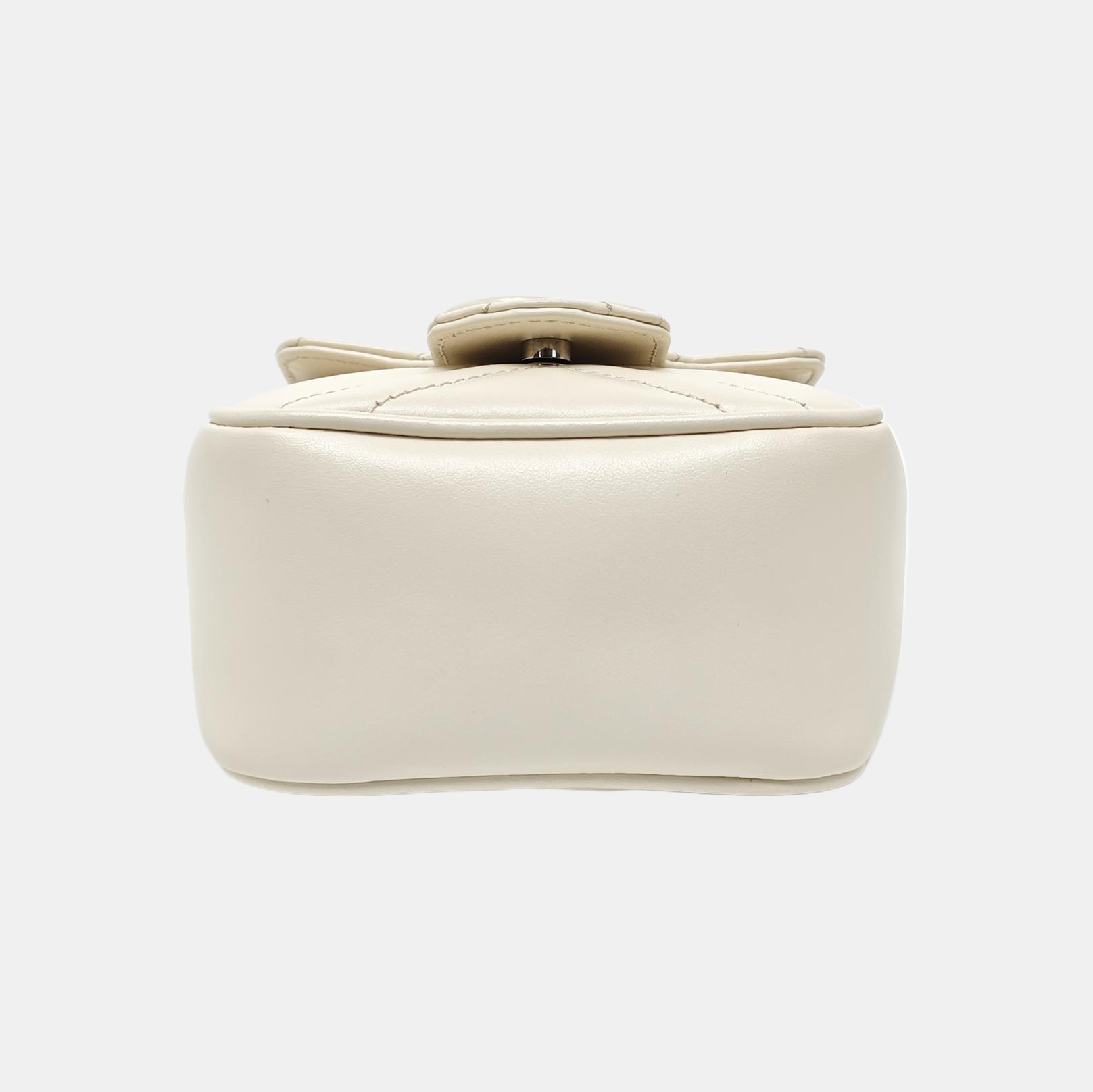 GG Marmont Mini Quilted Calfskin White