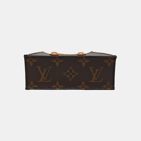 SAC PLAT Mini Monogram Coated Canvas Brown