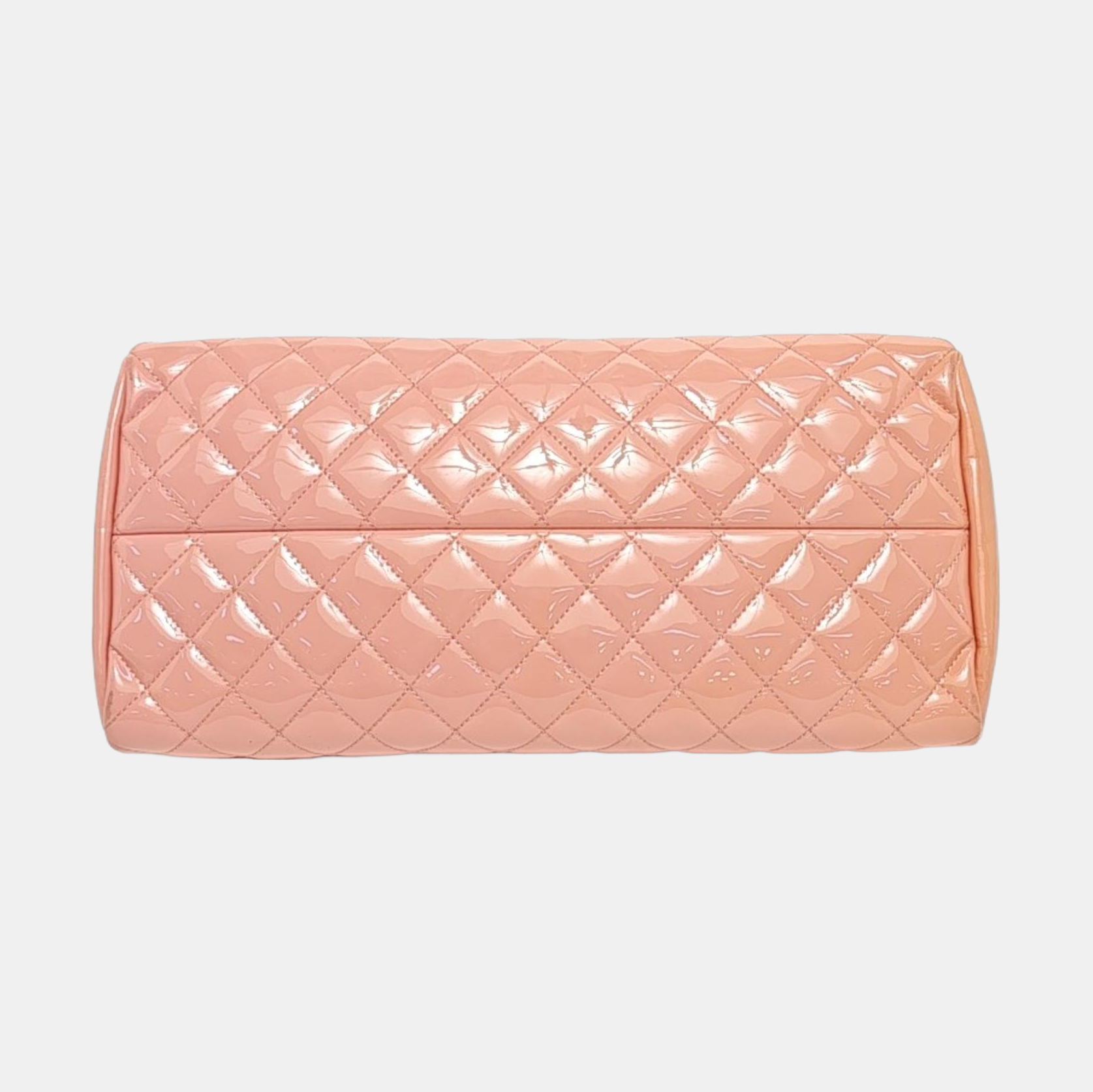 Authenticated pre-owned  JUST MADEMOISELLE Quilted Patent Leather Pink - Top Handle Bag at Looply