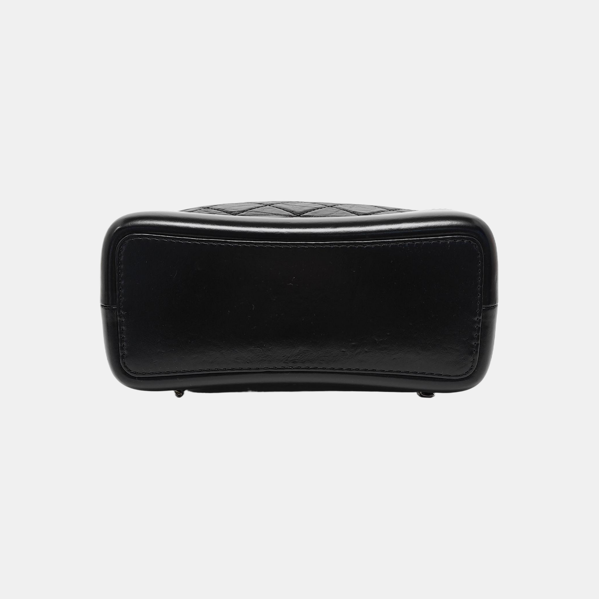 GABRIELLE Small Quilted Calfskin Black