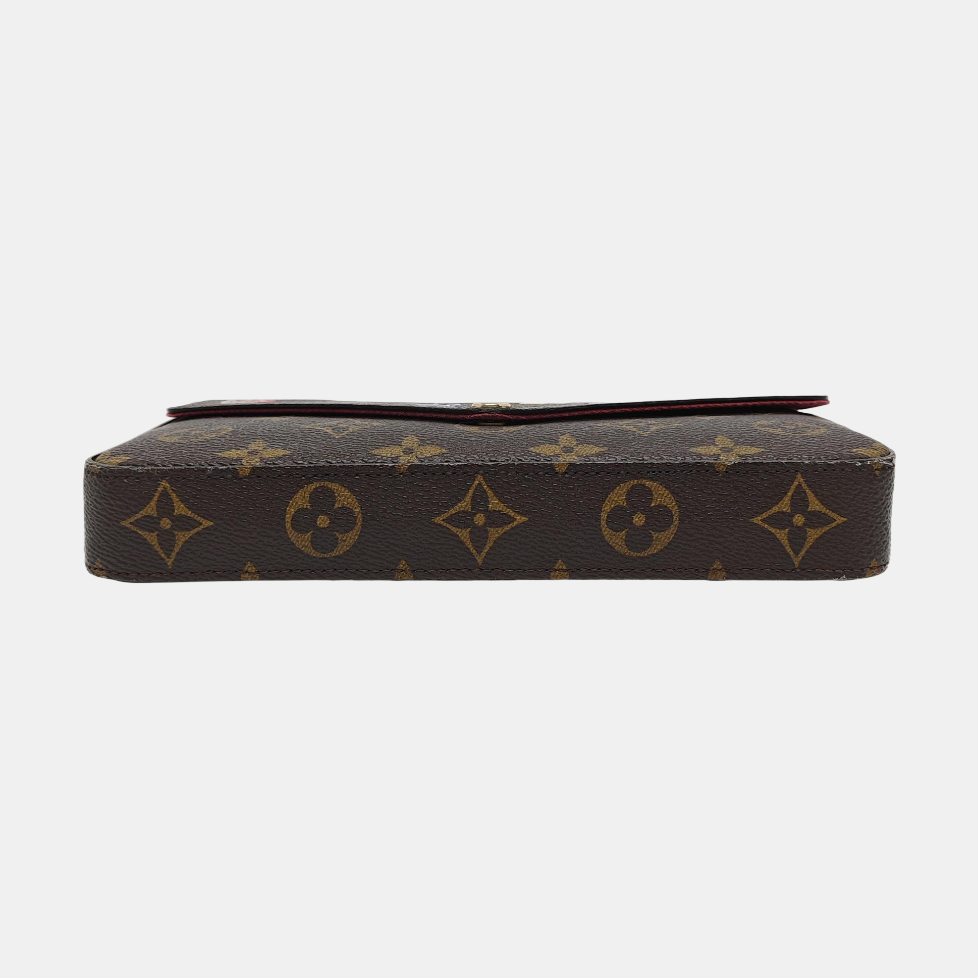 Authenticated pre-owned  FÉLICIE Monogram Coated Canvas Brown - Shoulder Bag at Looply
