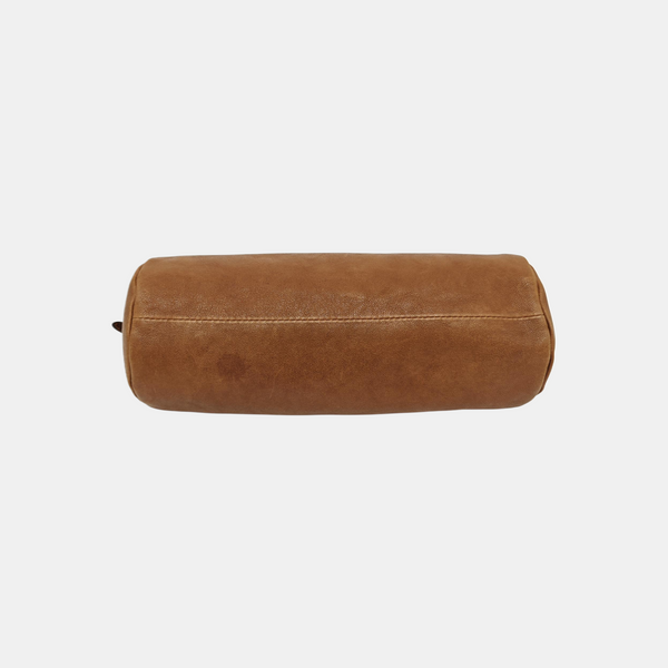 Lambskin Top Handle Bag Brown