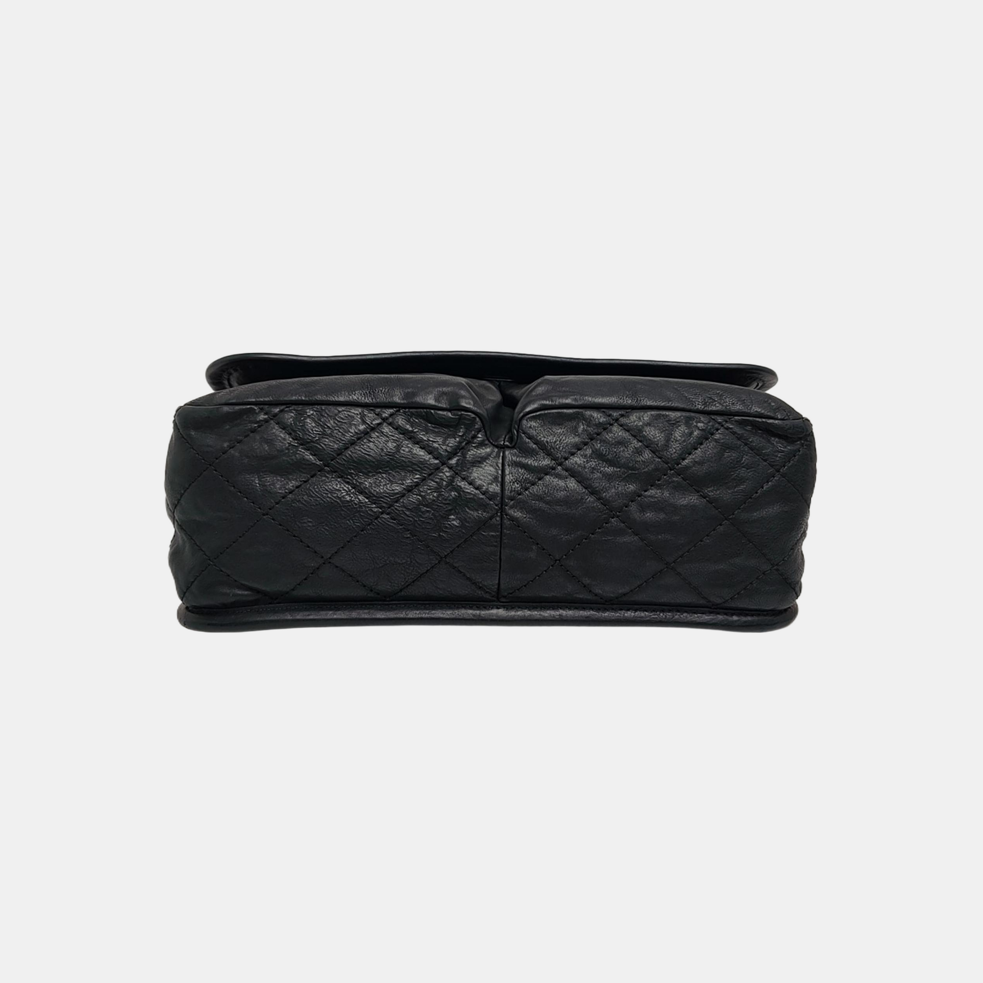 Medium Quilted Calfskin Black