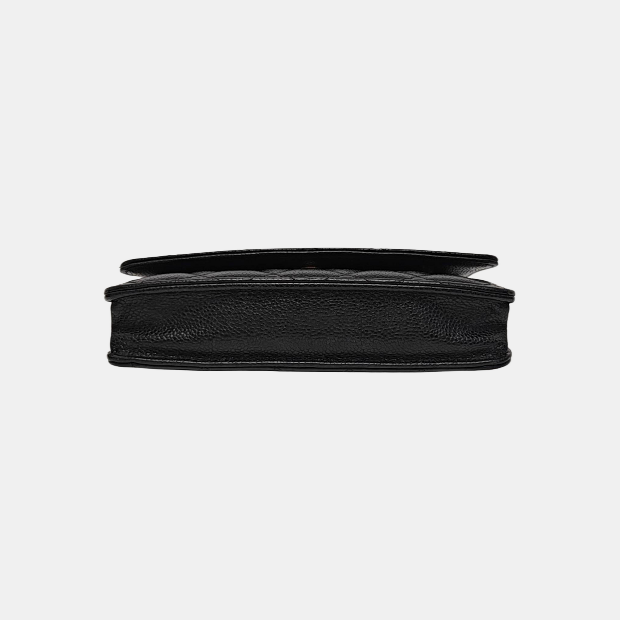 WOC Quilted Grained Calfskin Black
