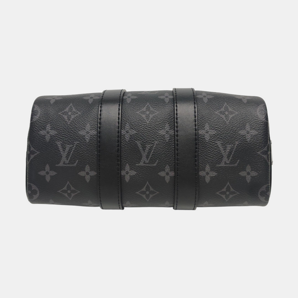KEEPALL 25 Monogram Coated Canvas Black