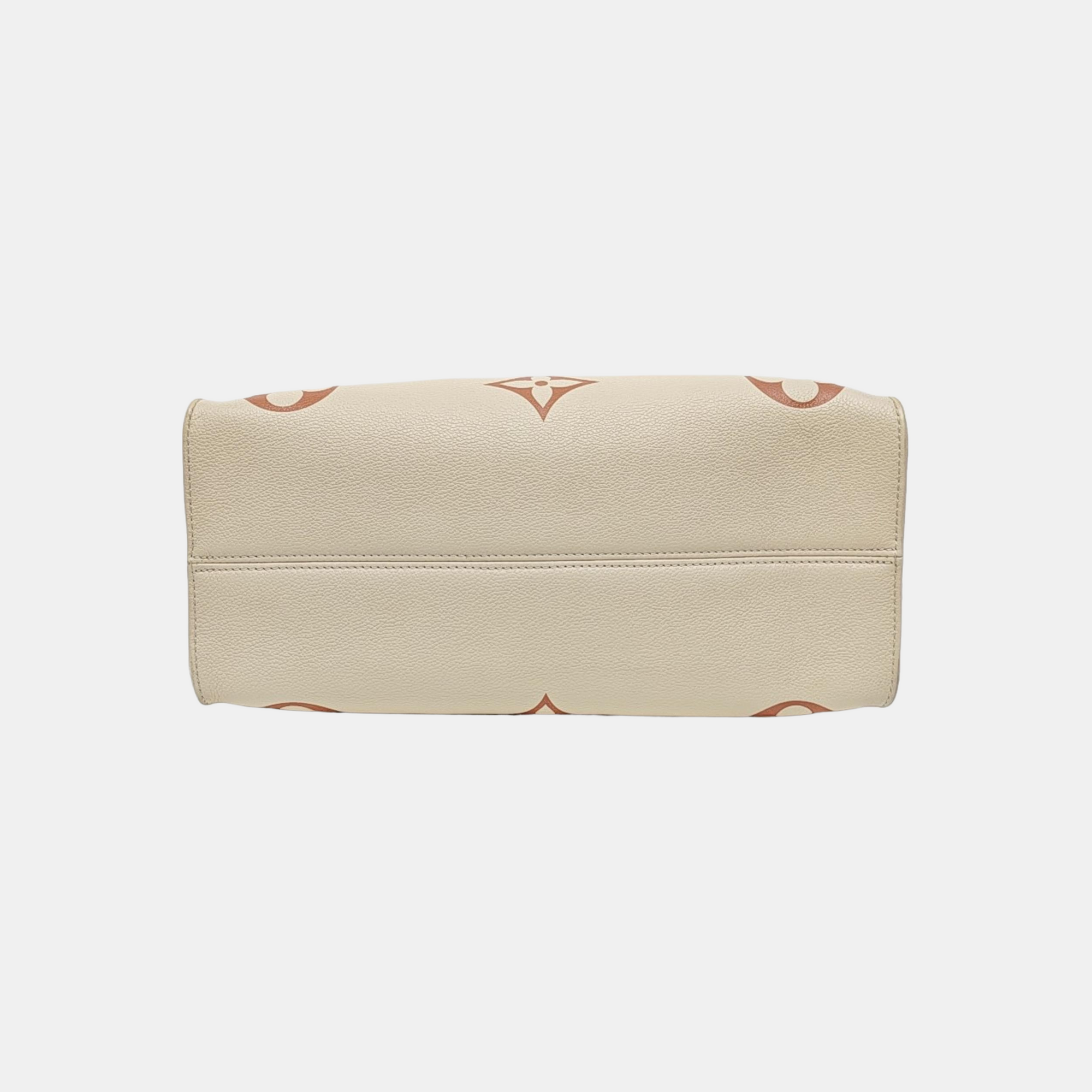 ONTHEGO MM Monogram Calfskin Beige