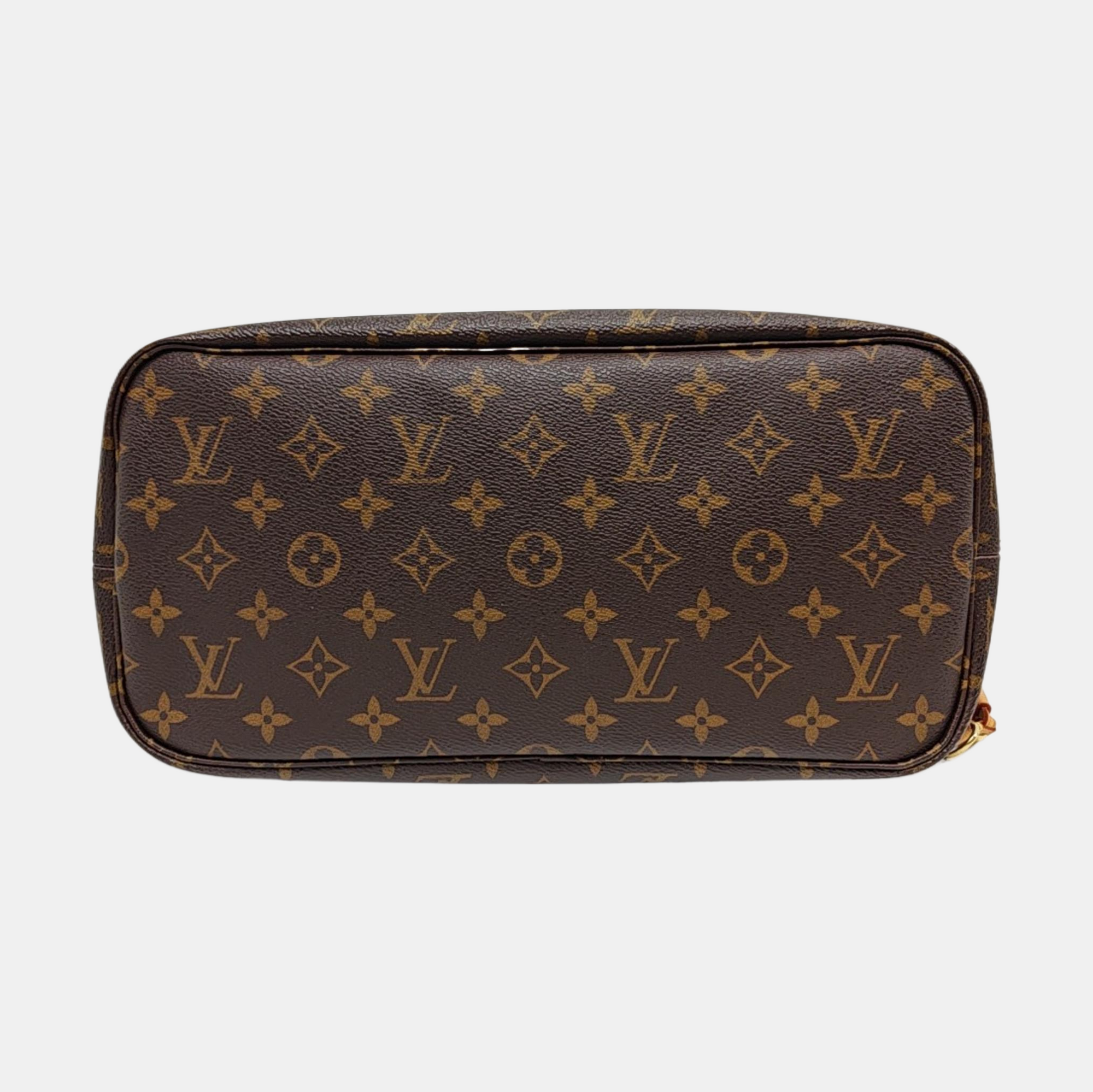 Authenticated pre-owned  NEVERFULL MM Monogram Coated Canvas Brown - Tote Bag at Looply