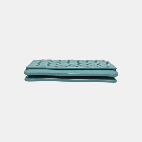 Lambskin Card Holder Blue