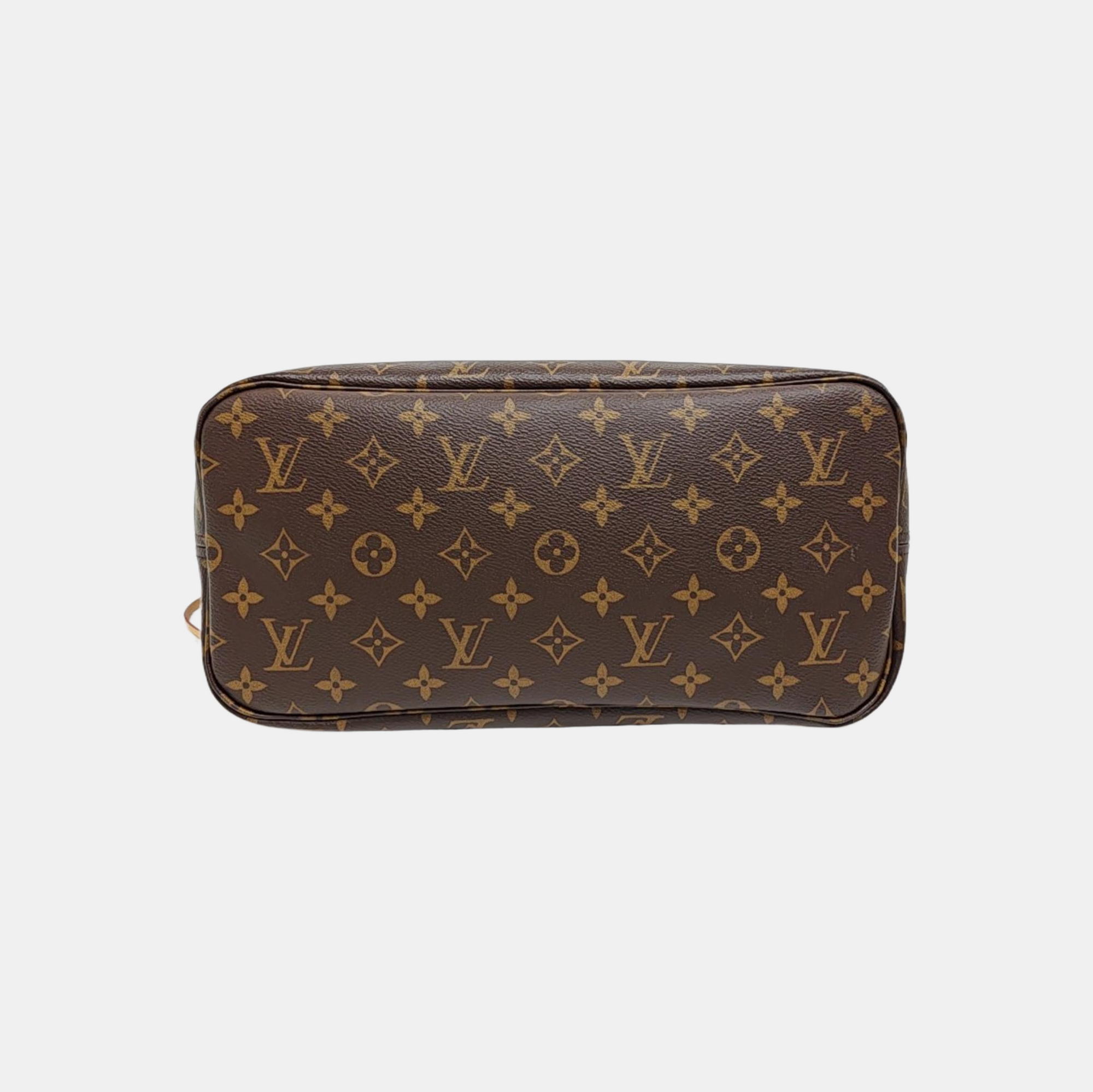 NEVERFULL MM Monogram Coated Canvas Brown