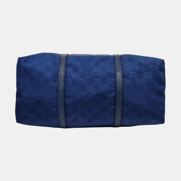 Monogram Nylon Tote Bag Blue