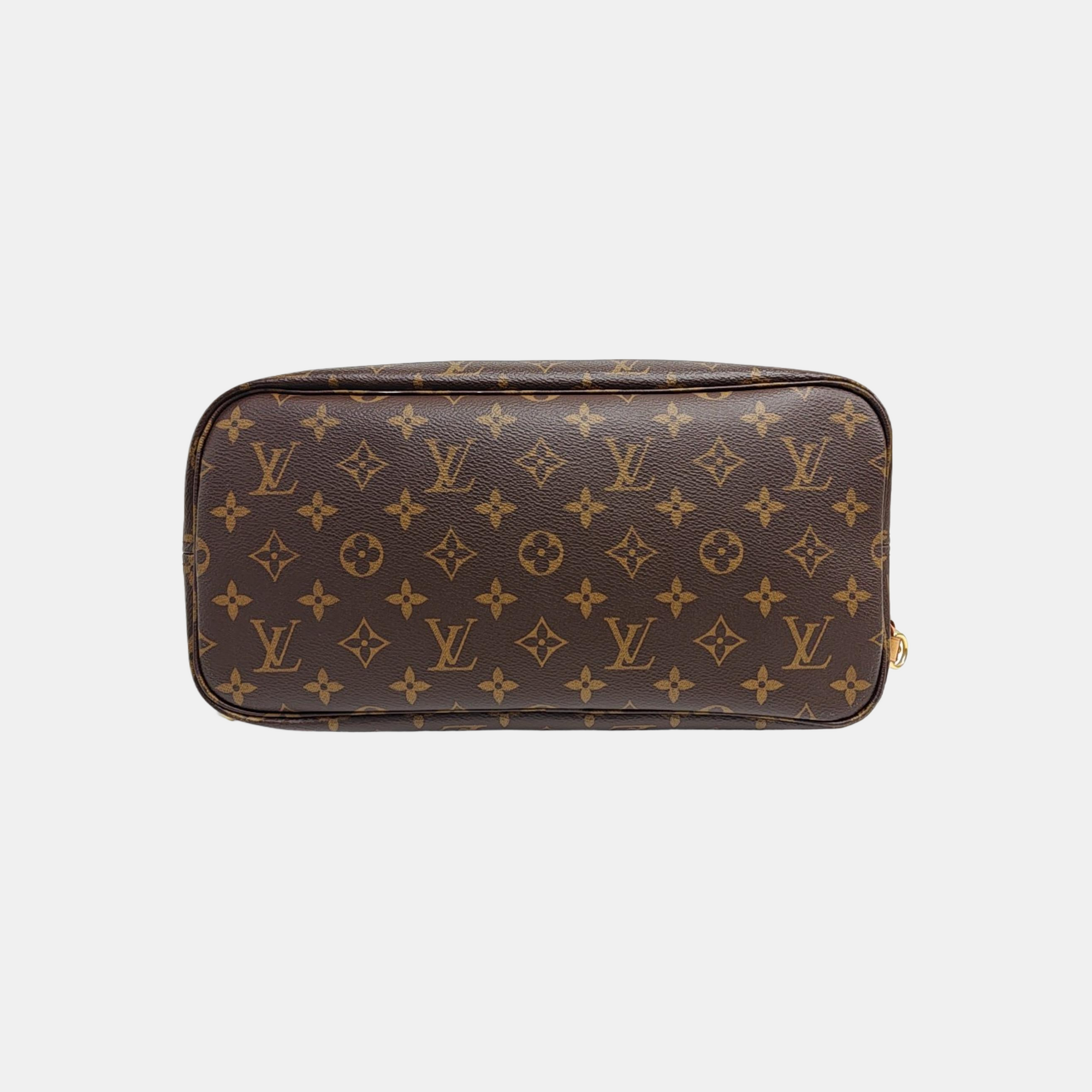 NEVERFULL MM Monogram Coated Canvas Brown