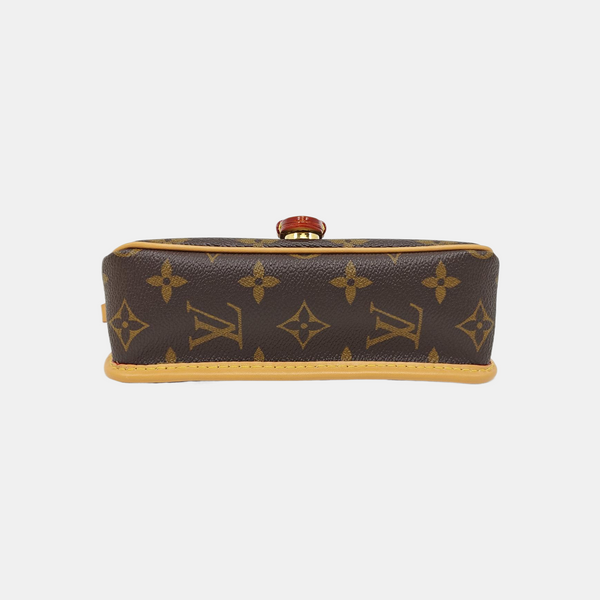 DIANE Nano Monogram Coated Canvas Brown