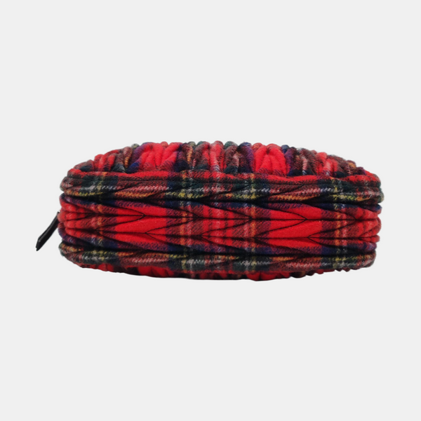 Quilted Fabric Shoulder Bag Red
