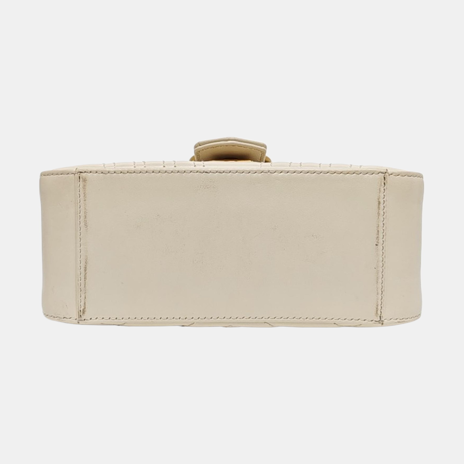 GG Marmont Mini Quilted Calfskin White