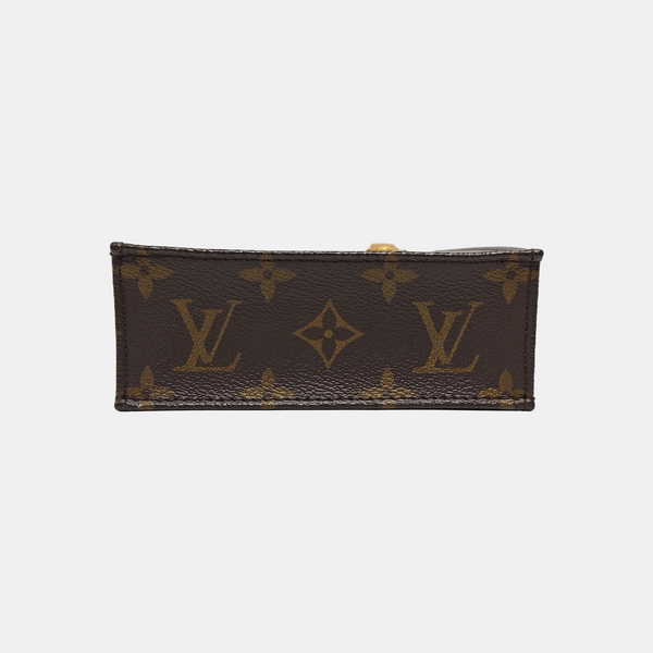 SAC PLAT Mini Monogram Coated Canvas Brown