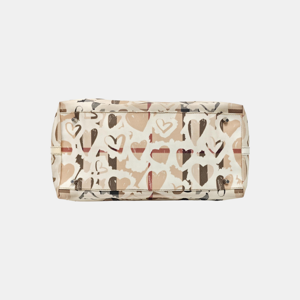 Coated Canvas Tote Bag Medium White