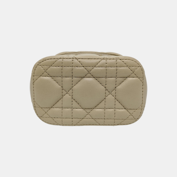 Lady Dior Super Mini Cannage Lambskin Beige