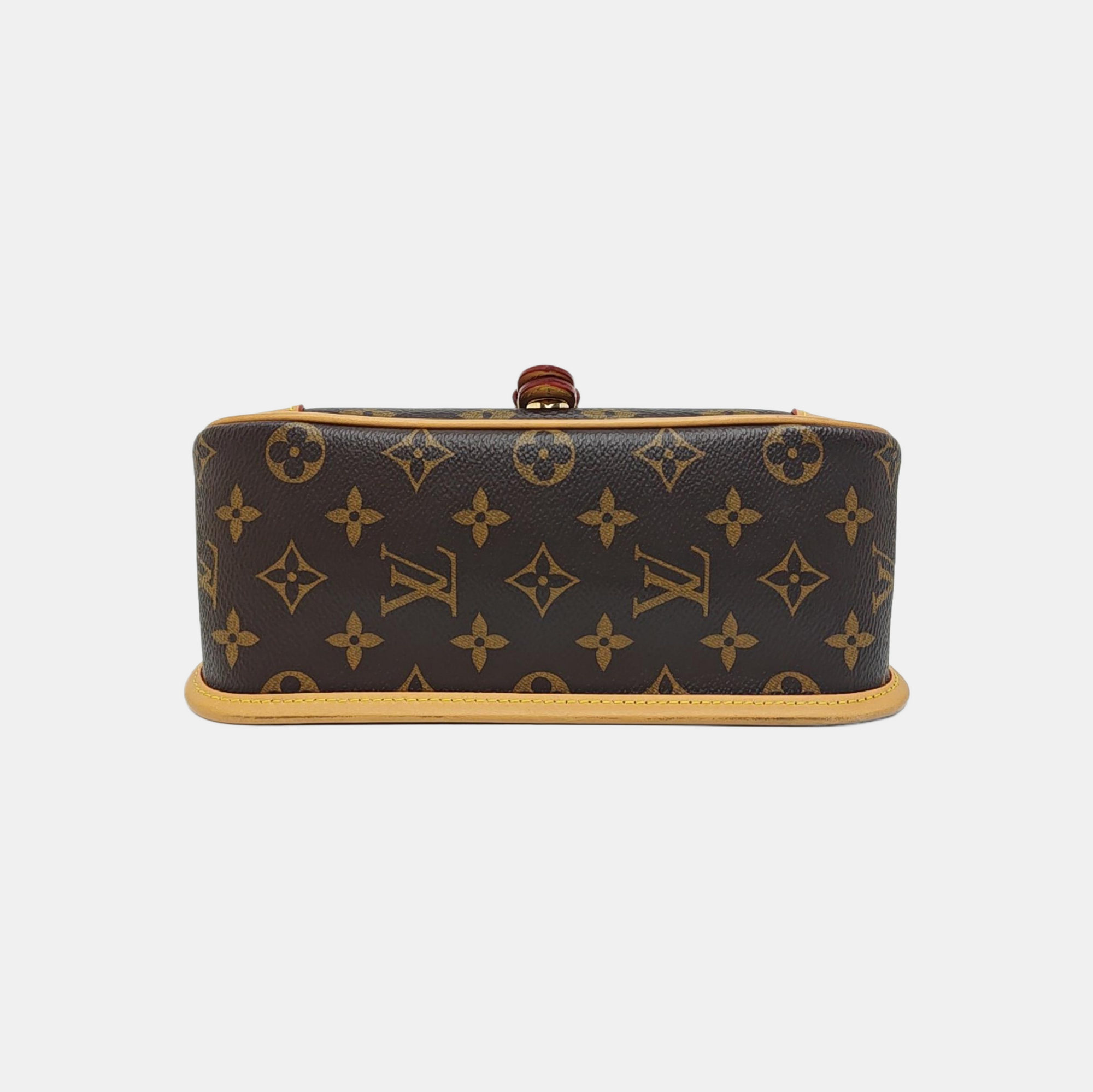 DIANE Monogram Coated Canvas Brown