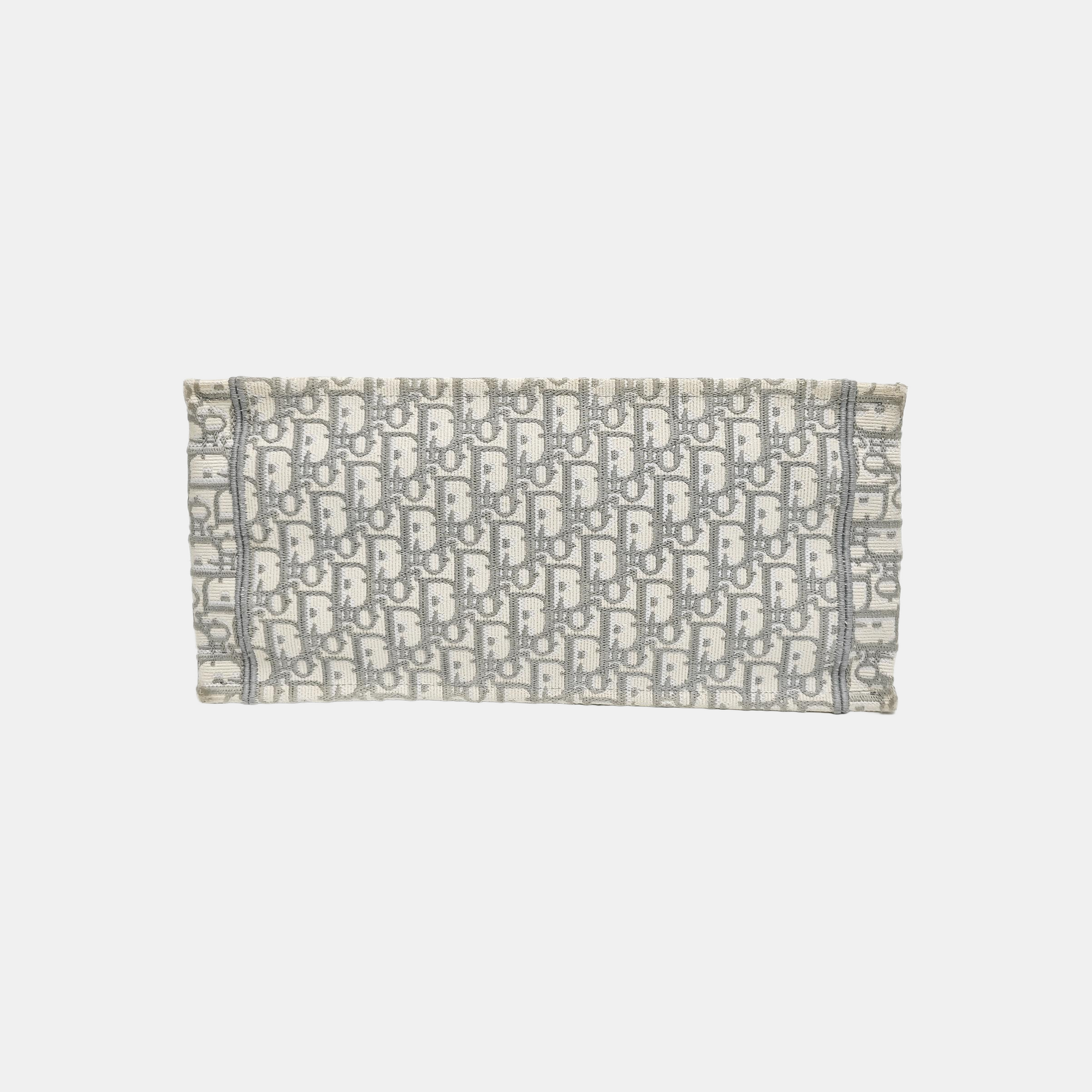 Book Tote Medium Oblique Canvas White