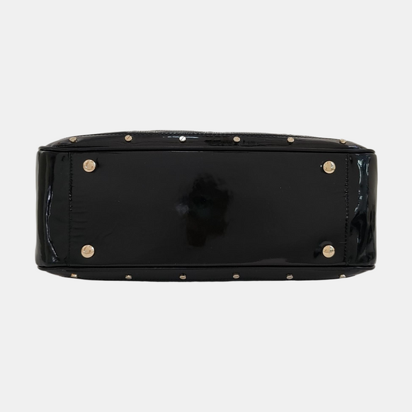 Patent Leather Shoulder Bag Black