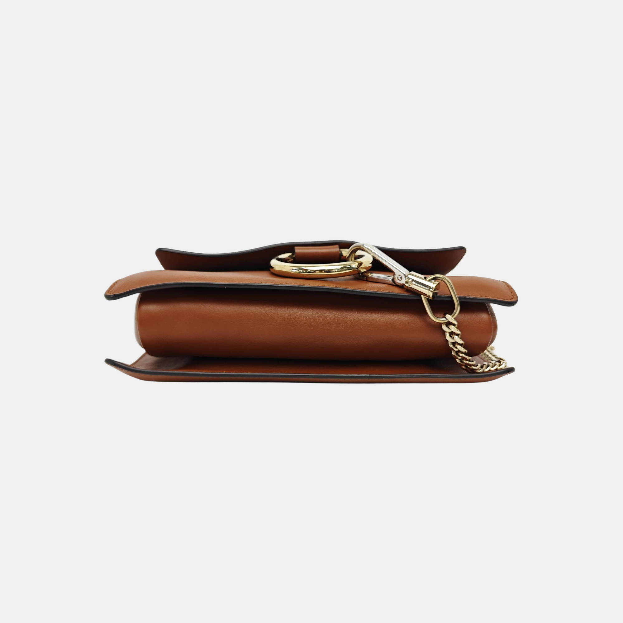 Faye Small Calfskin Brown