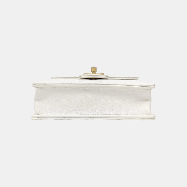 CLASSIC FLAP Mini Quilted Lambskin White