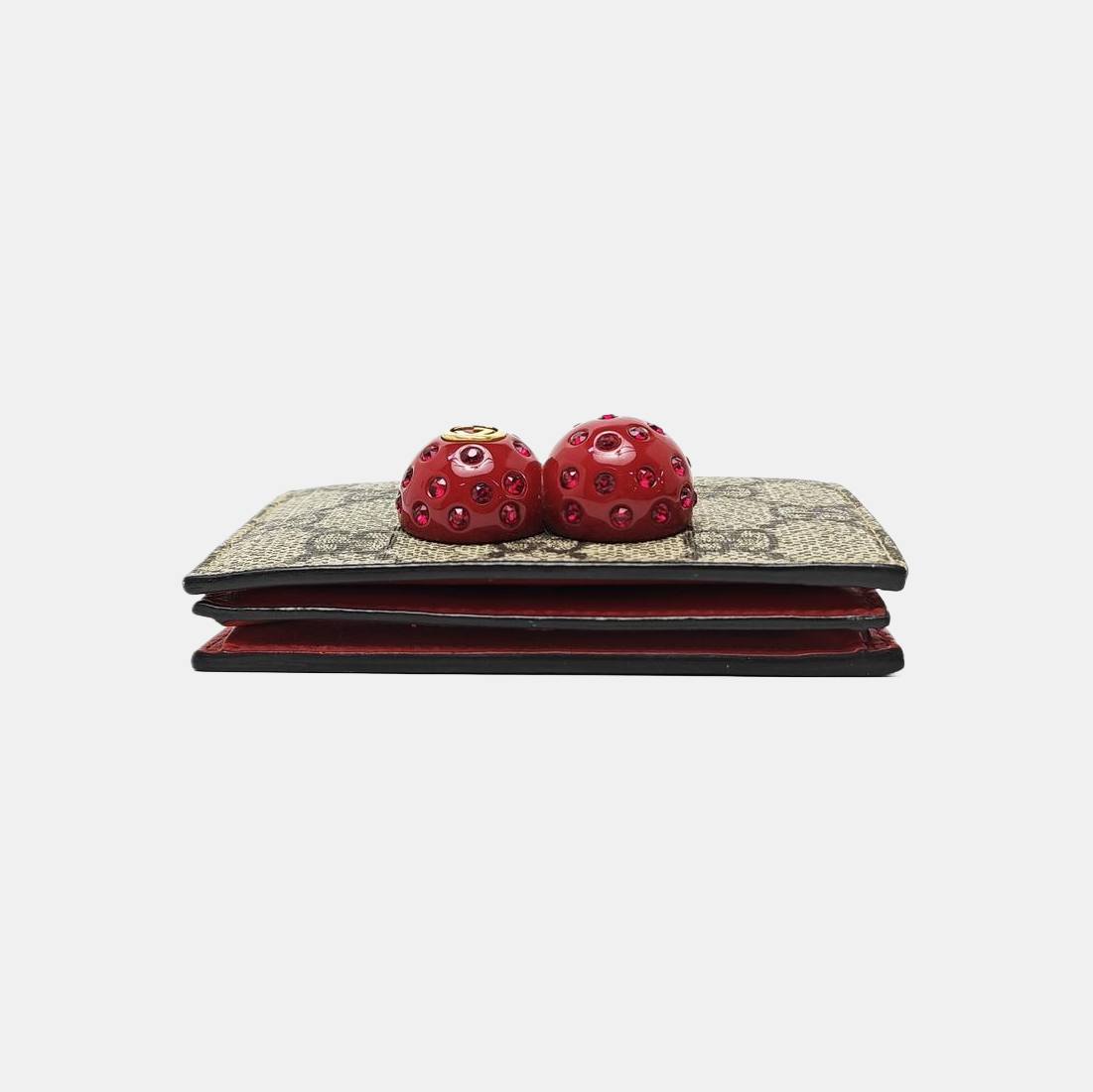 GG Supreme Monogram Coated Canvas Gray Wallet