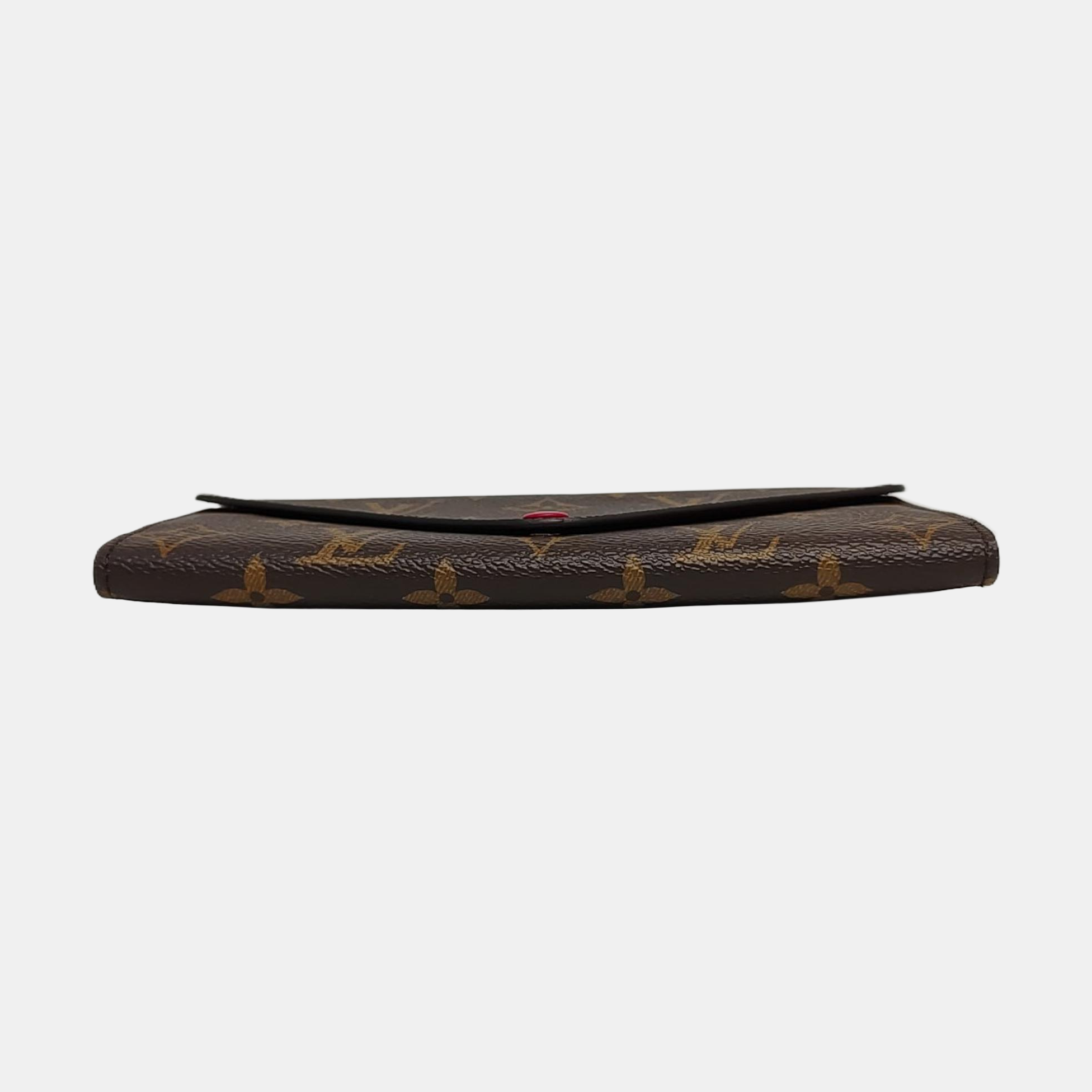 EMILIE Monogram Coated Canvas Brown Wallet