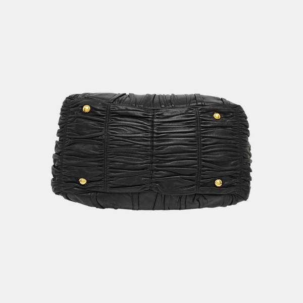 Quilted Lambskin Tote Bag Black