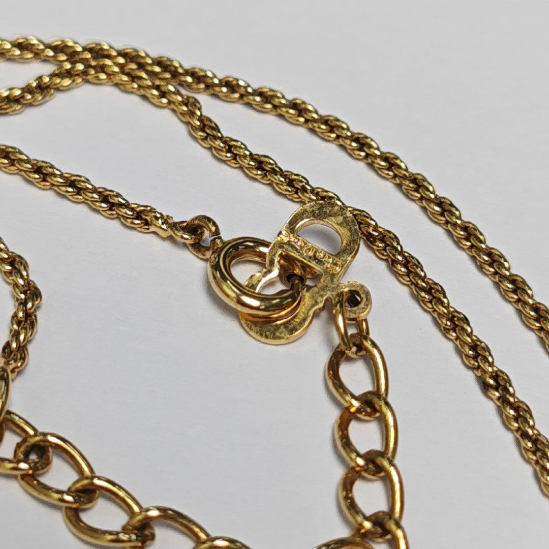 Twist Round Metal Gold Necklace