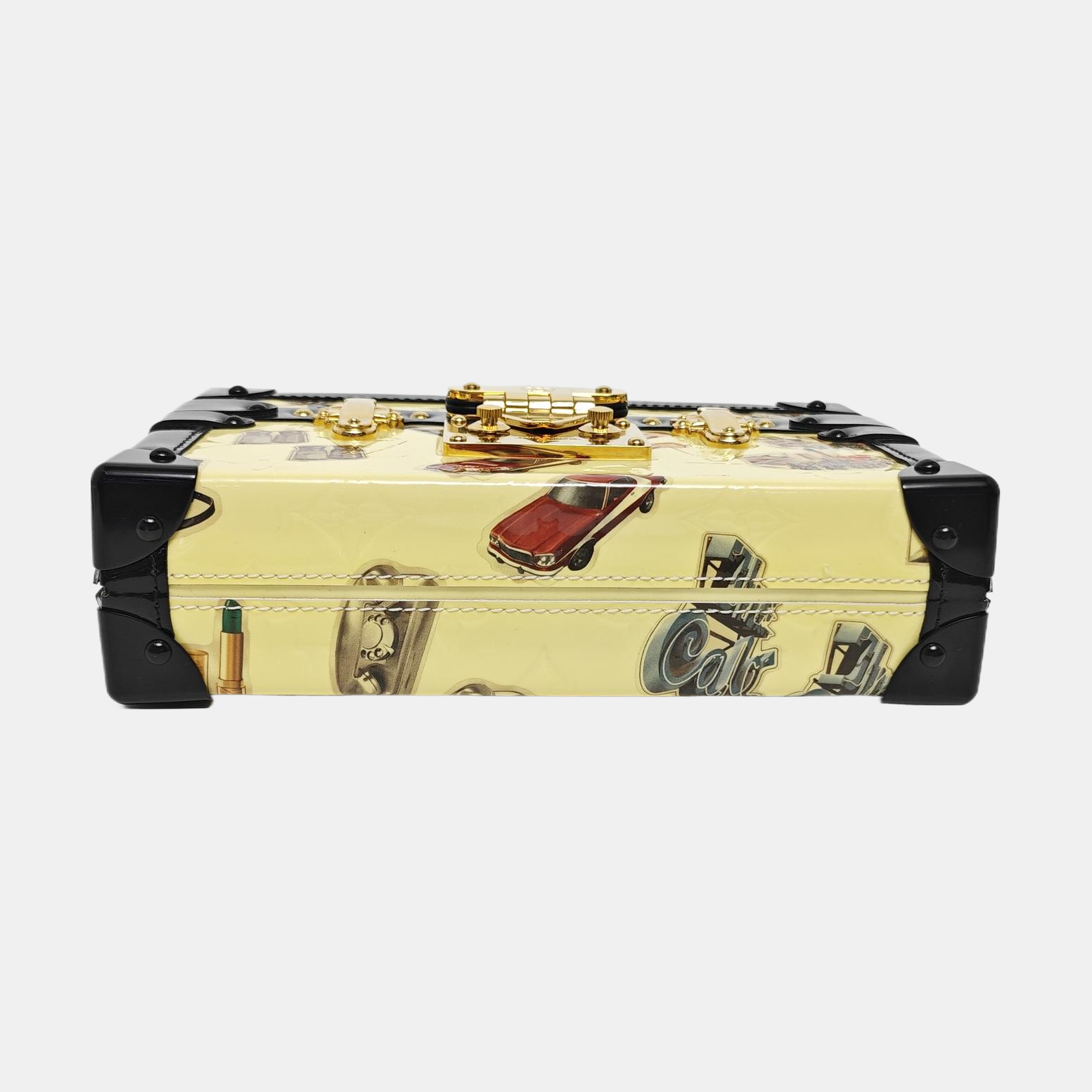 PETITE MALLE Monogram Patent Leather Beige