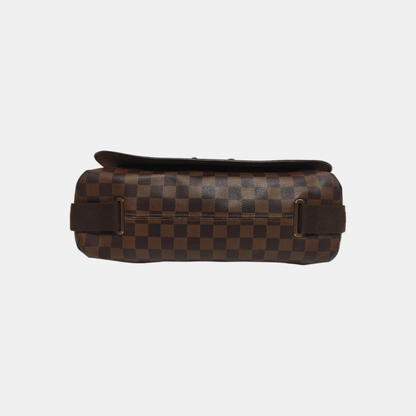 BROOKLYN MM Damier Ebene Coated Canvas Brown