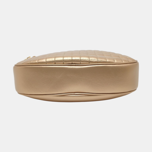 C CHARM Quilted Leather Gold