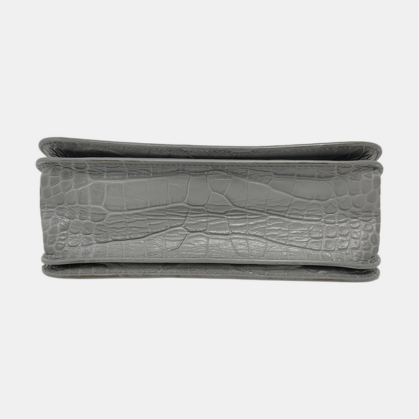 Round Small Calfskin Gray