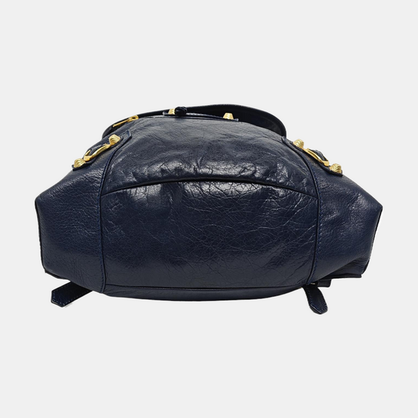 Authenticated pre-owned  Classic Metallic Edge City Calfskin Blue - Backpack at Looply