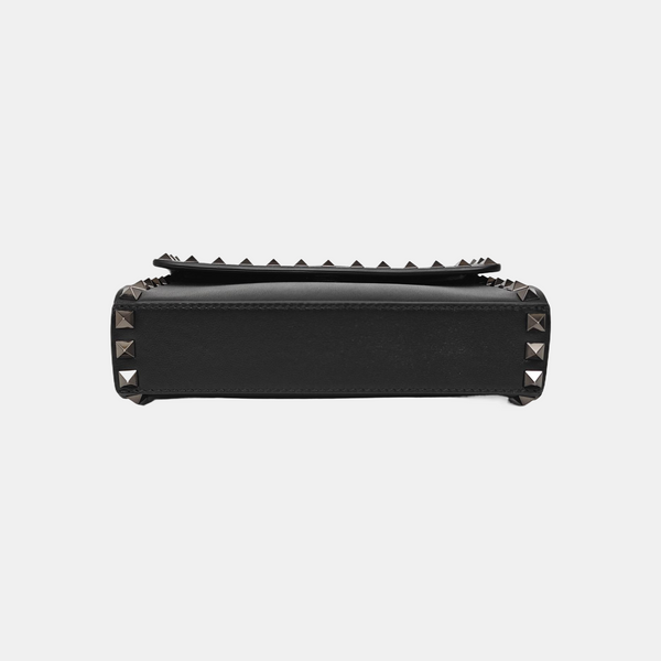 Rockstud Calfskin Black