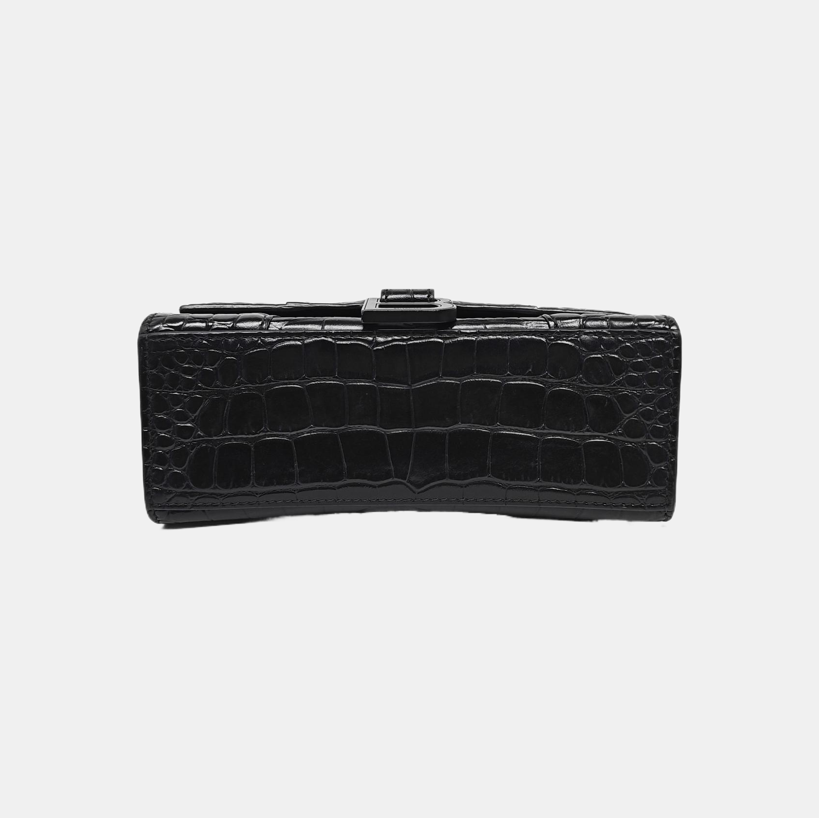 Hourglass Small Calfskin Black