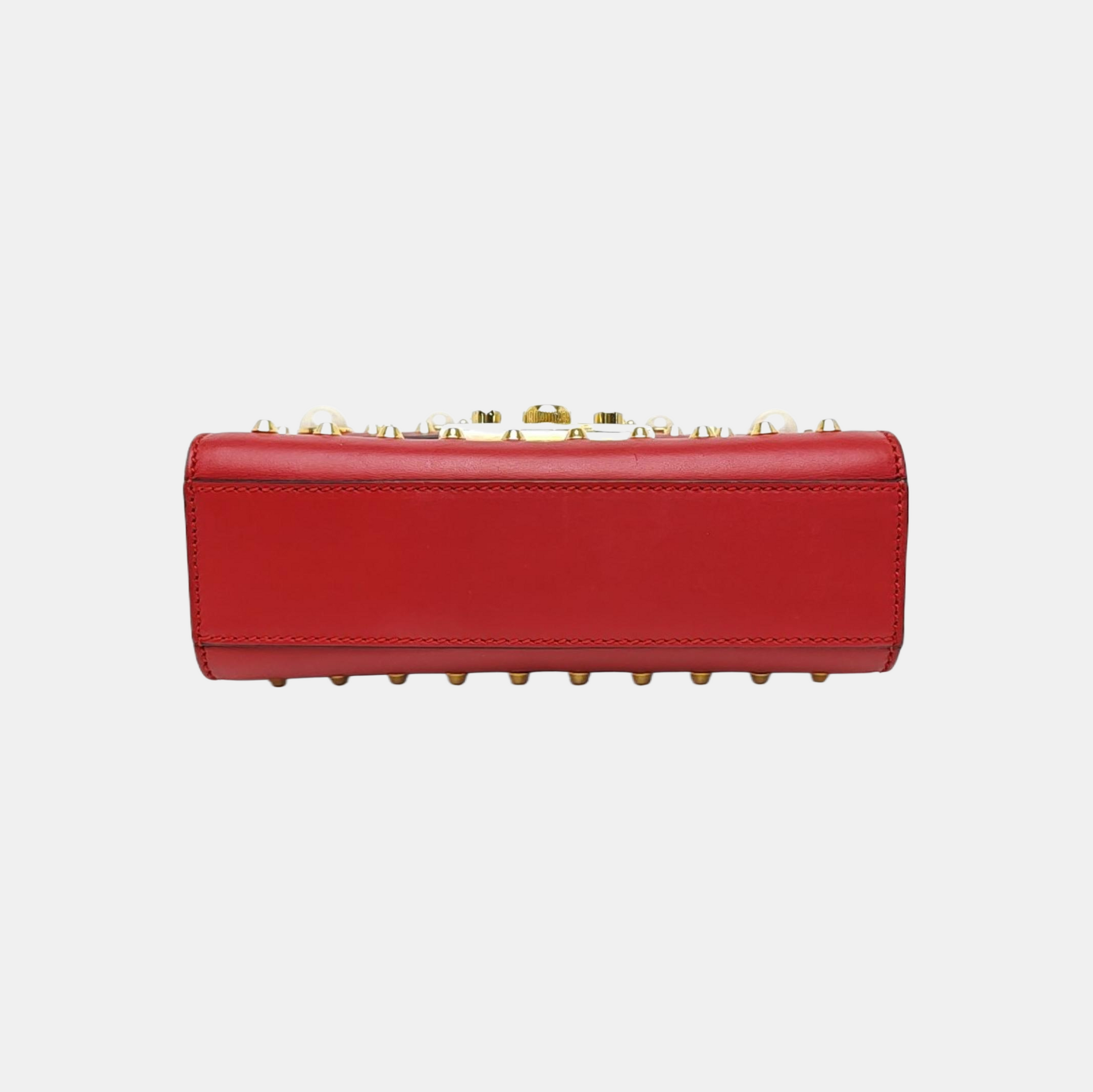 Padlock Small Calfskin Red