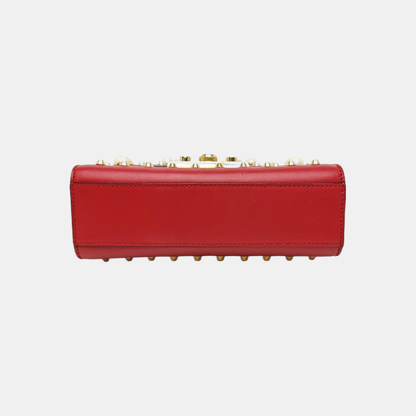 Padlock Small Calfskin Red
