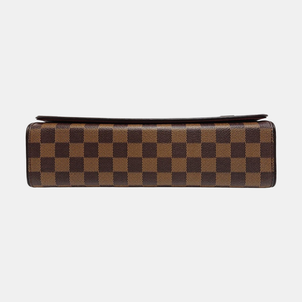 TRIBECA Damier Ebene Coated Canvas Brown