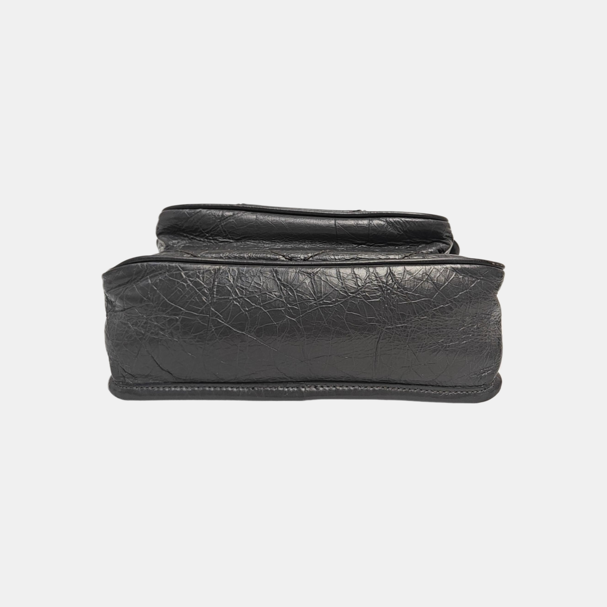 NIKI Small Chevron Calfskin Gray