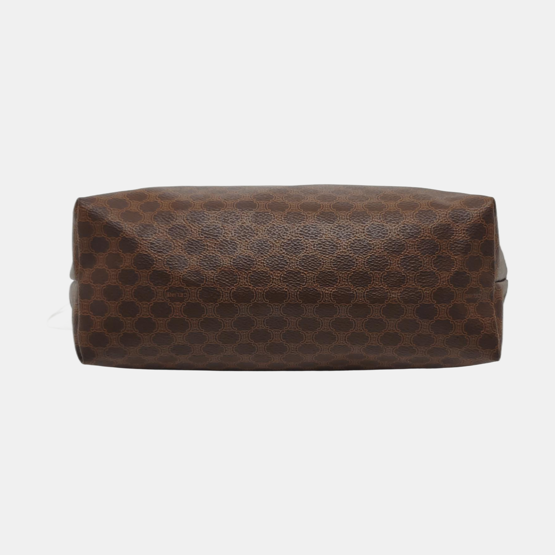 Authenticated pre-owned  MACADAM COSMETIC BAGS Coated Canvas Brown - Clutch at Looply