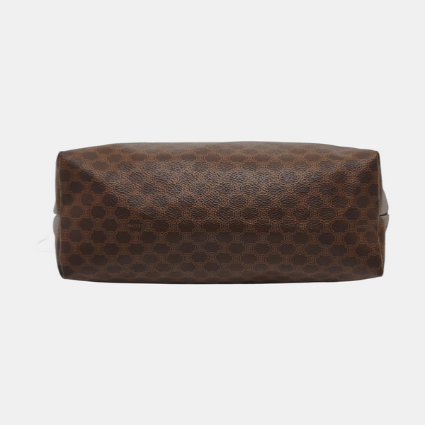 Authenticated pre-owned  MACADAM COSMETIC BAGS Coated Canvas Brown - Clutch at Looply