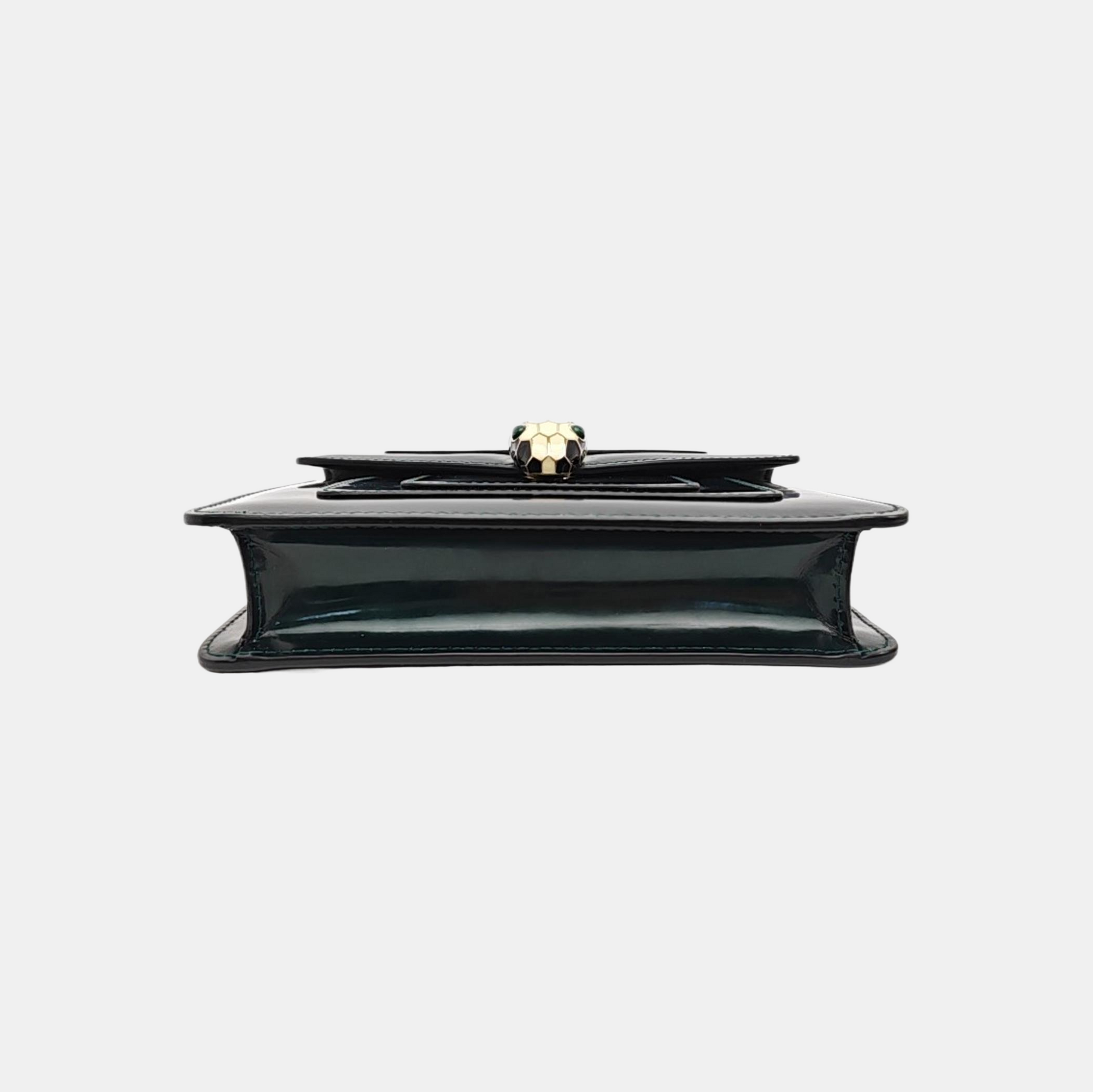 SERPENTI FOREVER Small Patent Leather Green