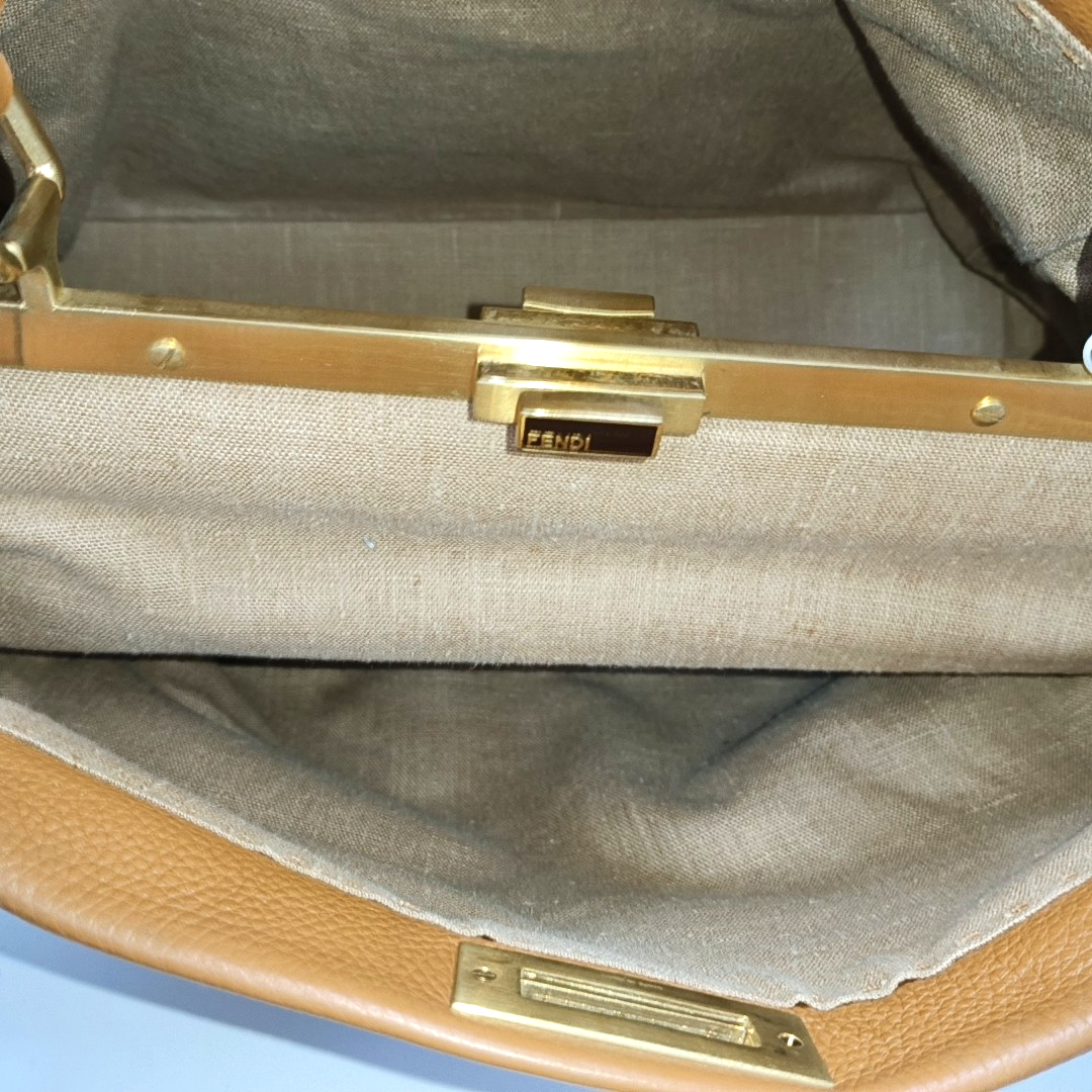 Authenticated pre-owned  Peekaboo Large Calfskin Brown - Tote Bag at Looply