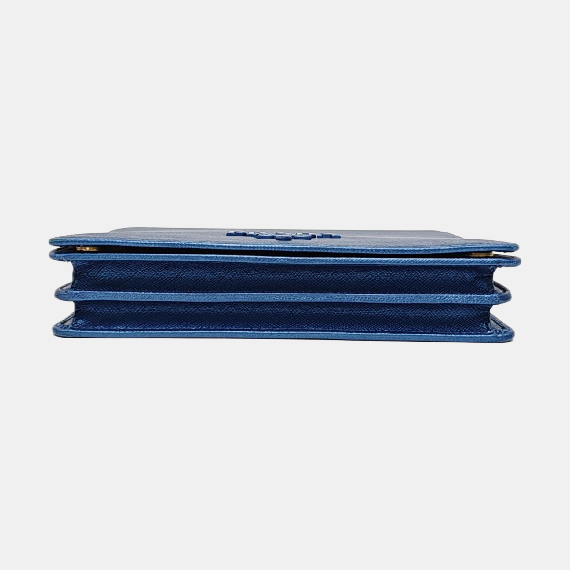 Saffiano Calfskin Shoulder Bag Blue